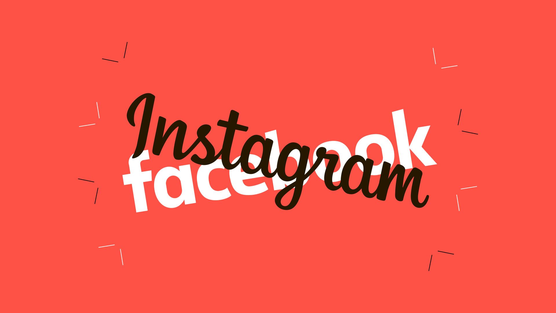 Schriftzug Instagram Facebook