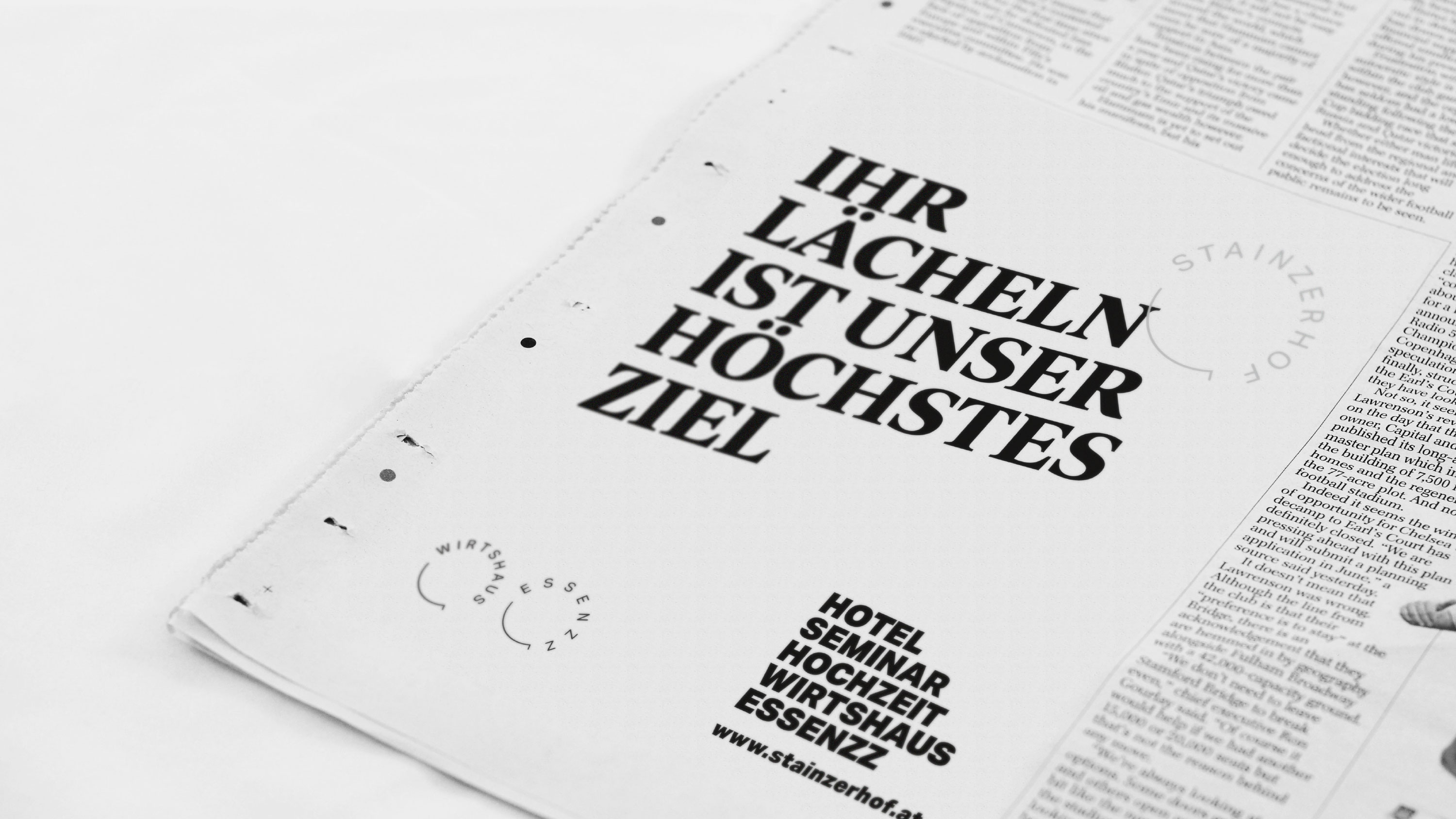 Stainzerhof Zeitungsanzeige